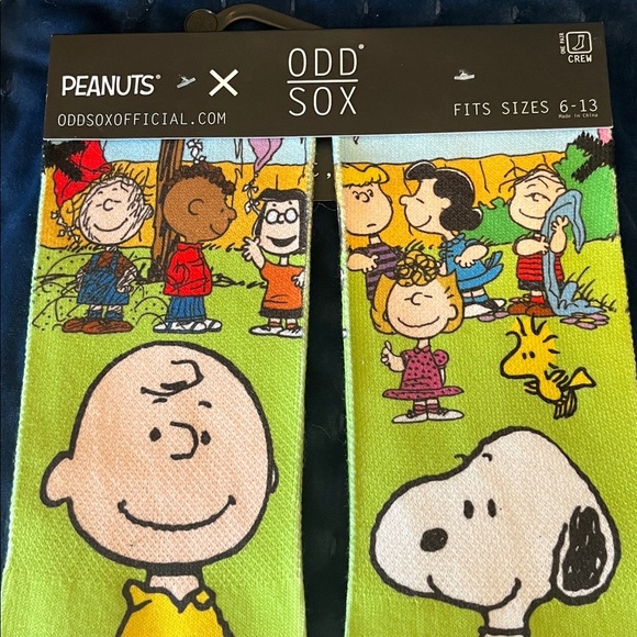 Odd Sox Peanuts Snoopy Crew Socks Mens Womens Charlie Brown Lucy Sally Fun Gift - Picture 5 of 8